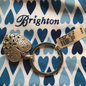 NWT Brighton rhinestone heart keychain